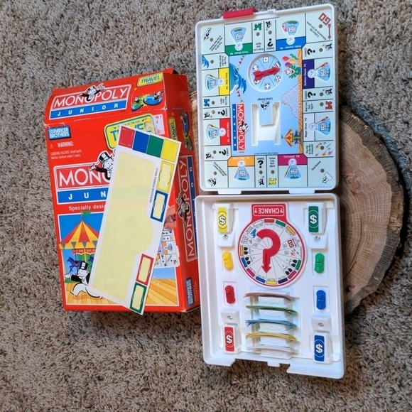 1994 MONOPOLY Junior Travel Game - KB Toys Store Bought EUC 90s Collector - Picture 2 of 12
